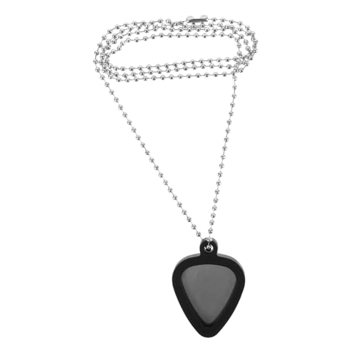 MAGICLULU 1 Set Gitarren Plektrum Halter E Gitarren Halskette Edelstahl Schmuck Herzförmige Halskette Bass Plektrum Anhänger Anhänger Für Musikliebhaber Und Musiker von MAGICLULU