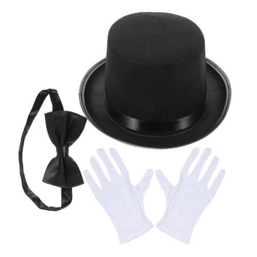 MAGICLULU 1 Set Herrenhüte Hooey Hüte Für Männer Zylinderhüte Für Männer Schwarze Kappe Herrenhüte Hoher Zylinder Detective Dress Up Schwarzer Zylinder Herren Kostümhüte Hut von MAGICLULU