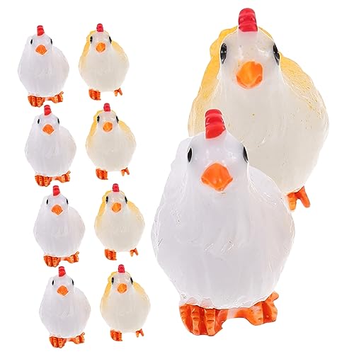 MAGICLULU 1 Set Moos Mikro Landschaft Dekorative Ornamente Zwerge Minis Hahn Miniaturen Garten Sammelfiguren Enten Bauernhof Henne Figur Hühnerstall Sukkulenten Huhn von MAGICLULU