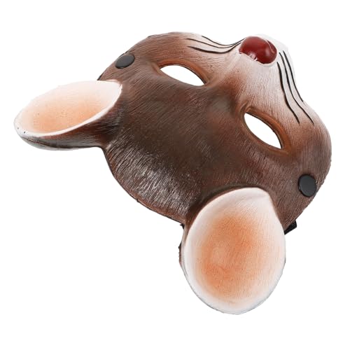 MAGICLULU 1 Stück 3D Maske Kostüme Halloween Tier Gesichtsmaske Tier Cosplay Maske Masken Wolfsmaske Halloween Kostüm Kind LED Maske Halbe Maskerade Ratten von MAGICLULU