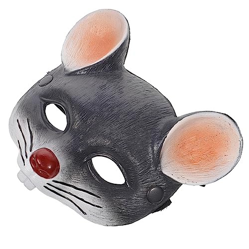 MAGICLULU 1 Stück 3D Mausmaske Rote Lichttherapie Gesichtsmaske Gruselige Masken Halloween Masken Karneval Cartoon Katzenmaske Ratte Halb Myer Cosplay Kostüme Maske von MAGICLULU