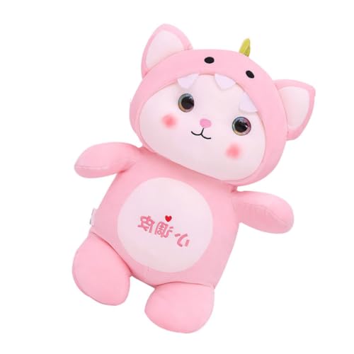 MAGICLULU 1 Stück Süße Katzenpuppe Das Tier Kuscheltiere Für Kissen Plüschtiere Lange Puppe Plüschpuppe Begleitpuppe Ausgestopfte Puppe Puppe Rosa Pp Baumwolle von MAGICLULU