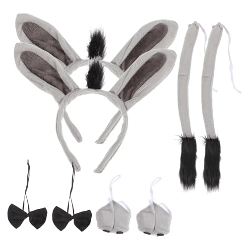 MAGICLULU 10 Sätze Esel Stirnband halloween kostüm set halloween kostüm anzug Cosplay Kostüm Frau formelle Damenkleider Kleinkindkleid Esel-Stirnband Esel Kostüm Stirnband Weihnachten binden von MAGICLULU