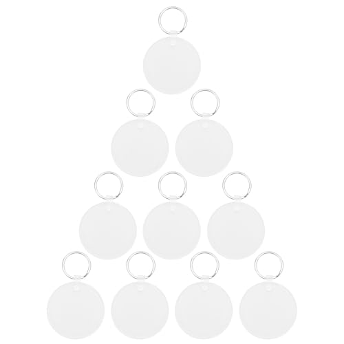 MAGICLULU 10 Stück Sublimations-Schlüsselanhänger: Doppelseitiger Sublimations-Schlüsselanhänger rund für Heimwerkerarbeiten – Wärmeübertragungs-Foto-Rohling – DIY-Kunst- und Bastelbedarf MAGICLULU 10 Stück Sublimations-Schlüsselanhänger: Doppelseitiger Sublimations-Schlüsselanhänger rund für Heimwerkerarbeiten – Wärmeübertragungs-Foto-Rohling – DIY-Kunst- und Bastelbedarf von MAGICLULU