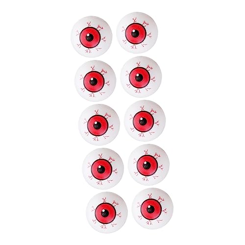 MAGICLULU 10 Stück Teiliges Halloween Kunststoff Augapfel mit Roten Adern Gruselige Horror Deko und Party Zubehör für Halloween Party Trick Treat Beutel Vielseitige Horror Requisiten aus MAGICLULU 10 Stück Teiliges Halloween Kunststoff Augapfel mit Roten Adern Gruselige Horror Deko und Party Zubehör für Halloween Party Trick Treat Beutel Vielseitige Horror Requisiten aus von MAGICLULU