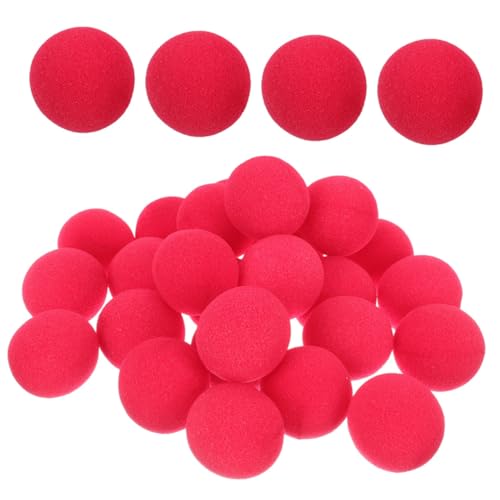 MAGICLULU 100pcs Rot Schwamm Nase Bälle Karneval Circus Cosplay Zubehör Wiederverwendbare Waschbar von MAGICLULU