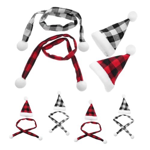 MAGICLULU 12 Stück Teiliges Mini Weihnachtsmützen Schal-set Kariert Vielseitig Einsetzbar für DIY Bastelarbeiten Niedliche Santa Hüte Wiederverwendbar Festliche Weihnachtsdekoration für MAGICLULU 12 Stück Teiliges Mini Weihnachtsmützen Schal-set Kariert Vielseitig Einsetzbar für DIY Bastelarbeiten Niedliche Santa Hüte Wiederverwendbar Festliche Weihnachtsdekoration für von MAGICLULU