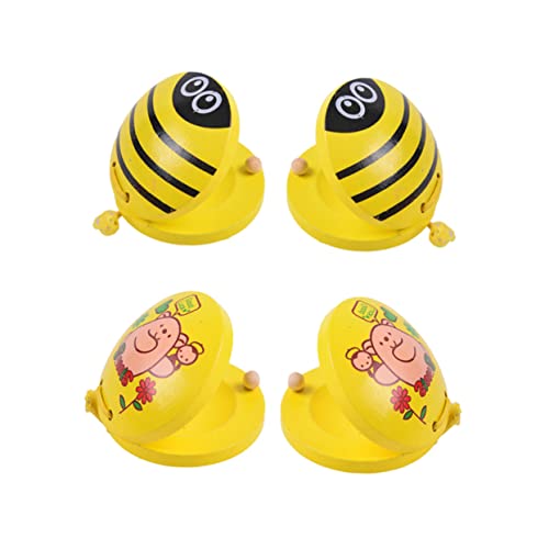 MAGICLULU 1Paar Holz Schlaginstrumente für Musikalisches mit Cartoon Biene Frühpädagogische für Musik und Rhythmus Sicher und Leicht für Kleinkinder MAGICLULU 1Paar Holz Schlaginstrumente für Musikalisches mit Cartoon Biene Frühpädagogische für Musik und Rhythmus Sicher und Leicht für Kleinkinder von MAGICLULU