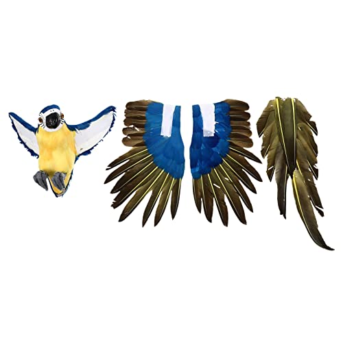 MAGICLULU 1Stk künstlicher Vogel Vogelfiguren Heimdekoration Papageienspielzeug für Ara Papagei Plüsch gartendekoration Garden Decor Papageienhandwerk Papageienstatuen Schaum Blue von MAGICLULU