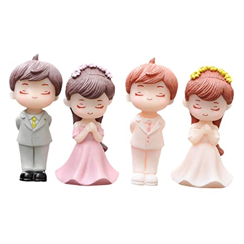 MAGICLULU Braut Bräutigam Modelle Hochzeit Paare Puppen Kuchen Entzückende Hochzeit Paar Figurine Handwerk von MAGICLULU