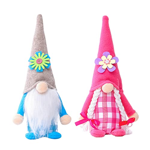 MAGICLULU 2 Stück Hase Plüschtiere Plüschspielzeug Wichteldekorationen für zu Hause Bienenzwerg Auto zwerghamster GNOME Toy Dolls unikal Osterzwergpuppe Festliche Puppenverzierungen Stoff von MAGICLULU