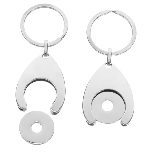 MAGICLULU 2 Stück Metall Einkaufswagenchip Schlüsselanhänger Rostfrei Langlebig Eleganter Trolley Token Anhänger für Einkaufswagen und Schlüsselbund Praktisch Tragbar MAGICLULU 2 Stück Metall Einkaufswagenchip Schlüsselanhänger Rostfrei Langlebig Eleganter Trolley Token Anhänger für Einkaufswagen und Schlüsselbund Praktisch Tragbar von MAGICLULU