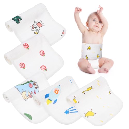 MAGICLULU 20st Für Babybauchband Neugeborenes Mädchen Wiederverwendbare Bauchbänder Auto Sitz Spielzeug Kleinkind Junge Nach Der Geburt Meilenstein Unterstützung Kinderbett Windeln Baumwolle von MAGICLULU