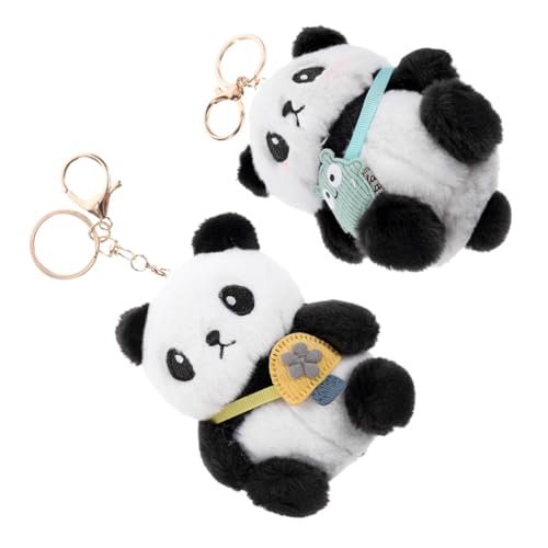 MAGICLULU 2St Panda-Schlüsselanhänger Affenspielzeug Panda-Spielzeug kleine Kuscheltiere Tierspielzeug Schlüsselanhänger mit Panda-Anhänger Plüschtier Schlüsselanhänger PP Baumwolle von MAGICLULU