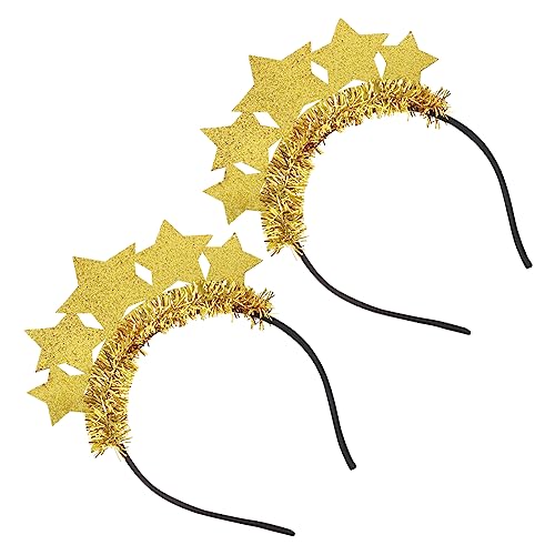 MAGICLULU 2St Spiel Stirnband Haarschmuck für Mädchen Haarschmuck für Frauen Kostüme halloween mitgebsel halllowen Golddekor Haarschmuck Accessoire Party-Kopfschmuck Latte-Kunst von MAGICLULU