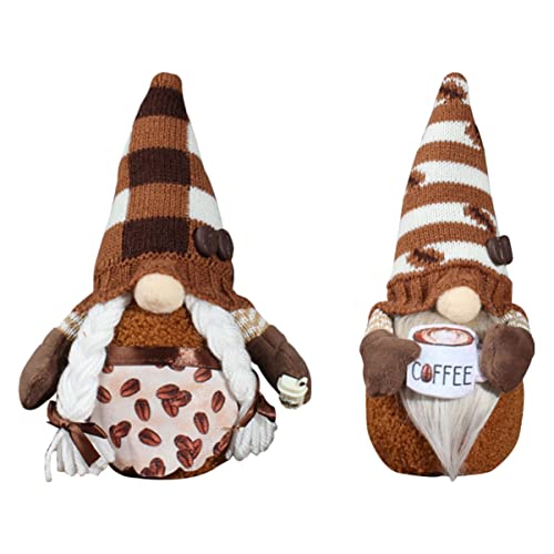 MAGICLULU 2pcs Plüsch GNOME Spielzeug GNOME Puppe Wohnkultur Kaffee Zwerg Ornament Für Weihnachten von MAGICLULU