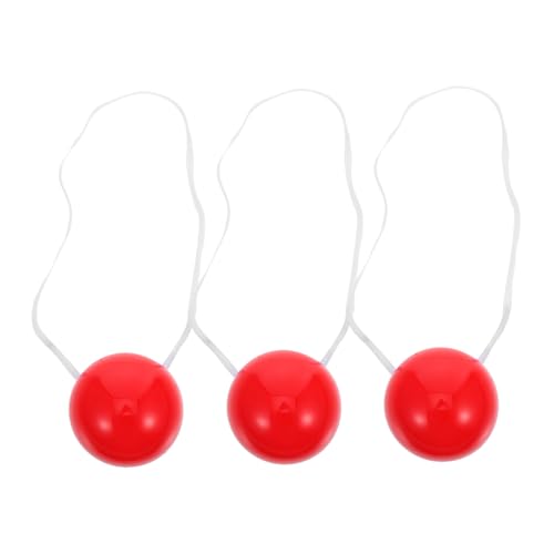 MAGICLULU 3 Stück Rote Clown-Nasen Mit Led-Licht Rote Clown-Nasen Dekoration Kostümzubehör Partyzubehör von MAGICLULU