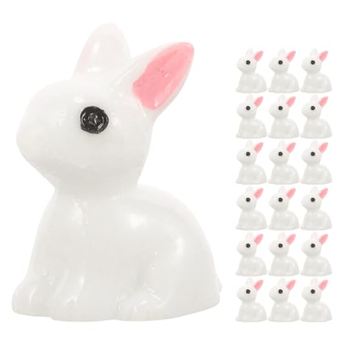 MAGICLULU 30 Stück Mini-Hasenfiguren Miniatur-Hasenstatuen Niedlicher Osterhase Mikrokaninchen Feengarten-Ornamente Für Ostereierfüller Heimdekoration von MAGICLULU