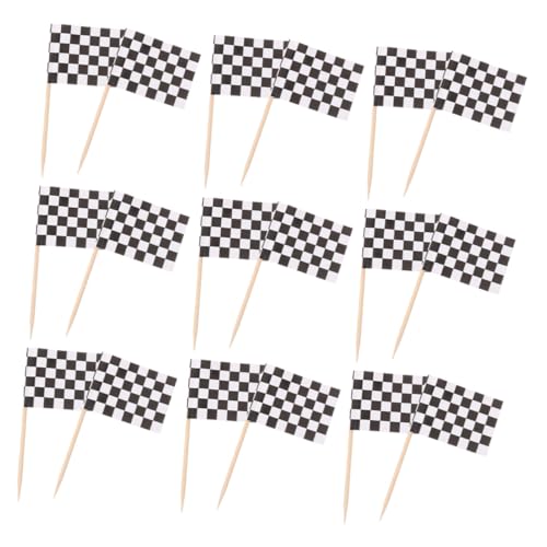 MAGICLULU 360 Stück Mini Kariert Rennflaggen Zahnstocher Party Dekoration Cupcake Toppers für Geburtstag Shower Dessert Kuchen Deko Zubehör MAGICLULU 360 Stück Mini Kariert Rennflaggen Zahnstocher Party Dekoration Cupcake Toppers für Geburtstag Shower Dessert Kuchen Deko Zubehör von MAGICLULU