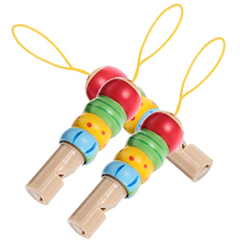 MAGICLULU 3-teiliges Musikpfeifenset Für Kinder Holzpfeifenspielzeug Für Kleinkinder Lernspielzeug Mit Tierdesign Pädagogische Musikinstrumente Für Jungen Und Mädchen von MAGICLULU