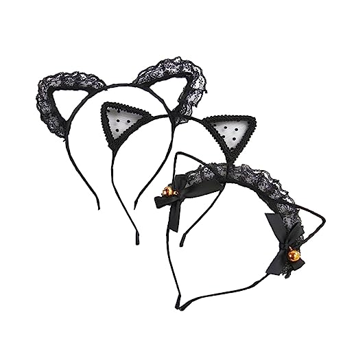 MAGICLULU 3St Stirnband mit Katzenohren Halloween-Kopf-Bopper Halloween-Cosplay-Kopfbedeckung halloween haarreifen fasching haarreif haarschmuck Haarband Party-Stirnbänder Tiere Stirnband von MAGICLULU