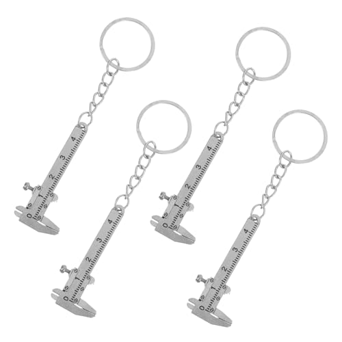 MAGICLULU 4 Stück Messschieber Schlüsselanhänger Ältere Werkzeuge Haushalt Schlüsselanhänger Taschenwerkzeuge Cartoon-stirnband Touch Switch Mini-bremssättel Rostfreier Stahl Silver von MAGICLULU