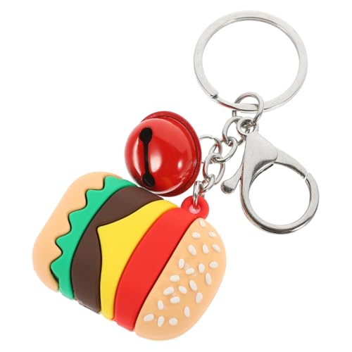 MAGICLULU 4 Stück Simulierter Mini-Burger-Schlüsselanhänger Schlüsselanhänger-Druckknöpfe Hamburger-Charme persönlicher schlüsselanhänger dekoanhänger Simulieren Sie Essenszauber Plastik von MAGICLULU