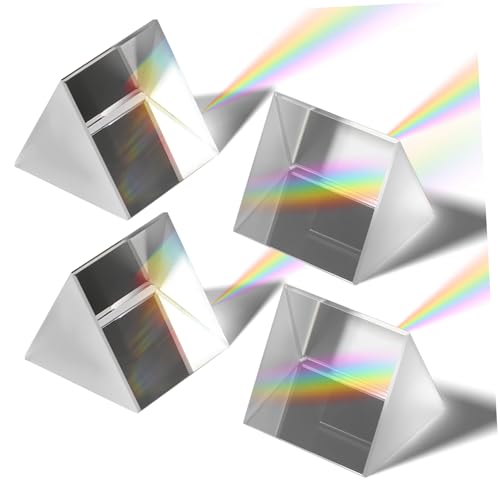 MAGICLULU 4 Stück Teiliges Optisches Dreiecksprisma Präzise Lichtbrechung für Physikalische Experimente Spektrumanalyse und Unterricht Robustes Prisma für Labor und Fotografie MAGICLULU 4 Stück Teiliges Optisches Dreiecksprisma Präzise Lichtbrechung für Physikalische Experimente Spektrumanalyse und Unterricht Robustes Prisma für Labor und Fotografie von MAGICLULU