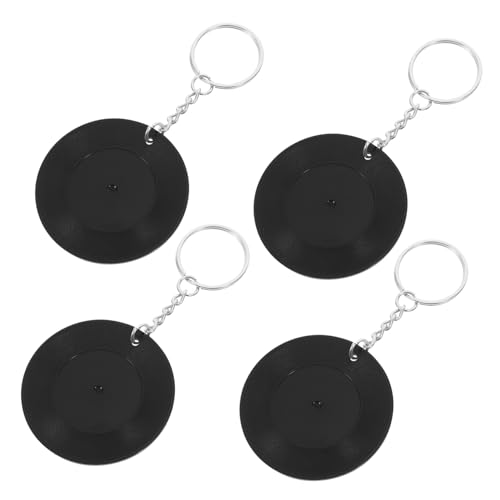 MAGICLULU 4er Set Vintage Schallplatten Schlüsselanhänger Kreative Vinyl Record Pendants Leichtgewichtiger Schlüsselring Für Tasche Und Geldbörse Retro Design von MAGICLULU