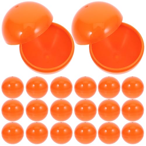 MAGICLULU 50 Stück Tombola-Kugeln Hohlkugeln Kleine Befüllbare Kugeln Ohne Zahl Für Büro-Partygeschenke 3 cm Orange von MAGICLULU