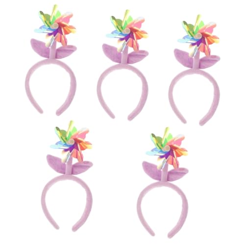 MAGICLULU 5st Buntes Windmühlen-stirnband Geburtstagsparty-stirnband Süße Stirnbänder Lustige Stirnbänder Einzigartiger Haarreif Blumenstirnband Neuartige Stirnbänder Haarbänder Für Plastik von MAGICLULU