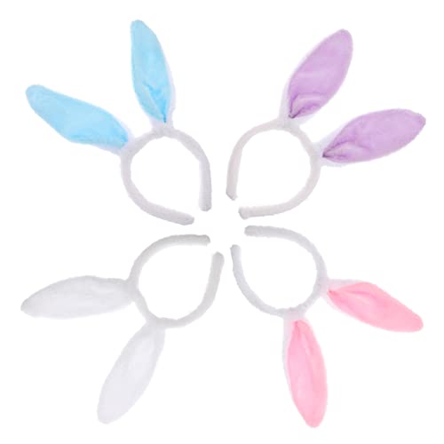 MAGICLULU 5st Häschen-stirnband Make-up-haarband Häschen-ostern-stirnband Party-haarbänder Accessoires Für Damen Ostern Haarband Bunny Ohren Cosplay Mädchen Hase Haarschmuck Plüschstoffe von MAGICLULU