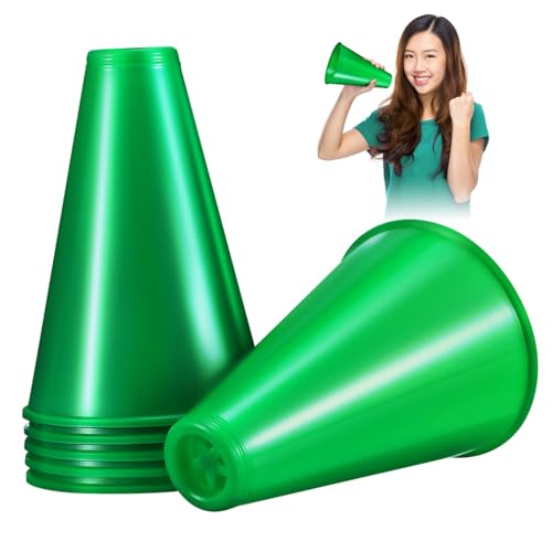 MAGICLULU 6 STK Prost Party Megaphone Event triffier Loudspeaker Veranstaltungen Lautsprecher plasure Spielzubehör für Fans jubeln Megaphon Jubel-Megaphon groß Megaphon jubeln Plastik Green von MAGICLULU