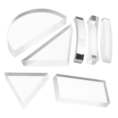 MAGICLULU 7 Stück Teiliges Optisches Linsenset aus Glas mit Konkaven und Konvexen Linsen für Physik Experimente Leichtes Tragbares Experimentierkit zur Optischen Lichtbrechung im MAGICLULU 7 Stück Teiliges Optisches Linsenset aus Glas mit Konkaven und Konvexen Linsen für Physik Experimente Leichtes Tragbares Experimentierkit zur Optischen Lichtbrechung im von MAGICLULU