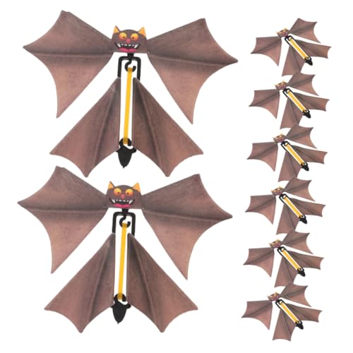 MAGICLULU Realistische Fledermaus-Dekorationen Für Halloween 8 Stück Figuren Fliegende Funktion Für Die Bühne von MAGICLULU