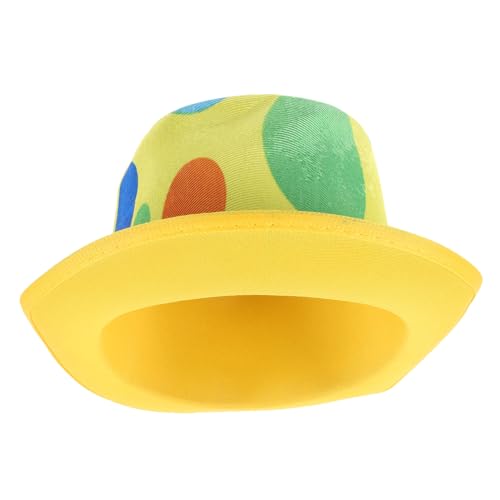 MAGICLULU Clown-Hut Zylinder für Zirkushüte Clownhut Top-Hat-Kostüm Clown-Kostüm-Hut clown kopfbedeckung Maskenball Hut Clownkostüm für Clownmützen für Erwachsene Gestrick von MAGICLULU