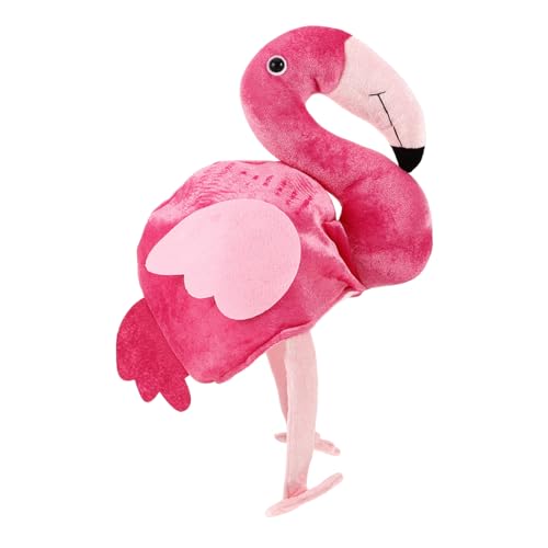 MAGICLULU Flamingo Form Kopfbedeckung Plüsch Tier Maske Für Cosplay Maskerade Tragen Party Zubehör von MAGICLULU