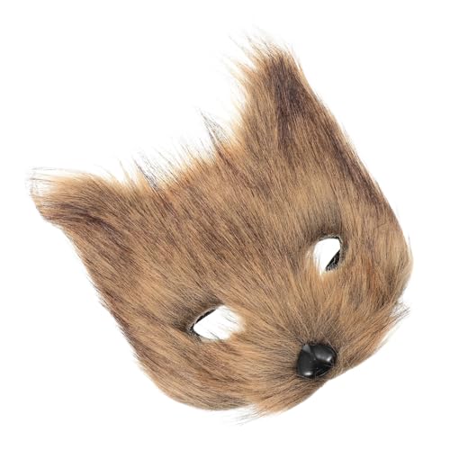 MAGICLULU Fuchs Maske faschingsmasken halloween maske Verkleidungsmaske Venetianische Maske masken für karneval Halloween-Maske Fuchsmaske Partyzubehör einzigartige Maske Plastik Light Brown von MAGICLULU