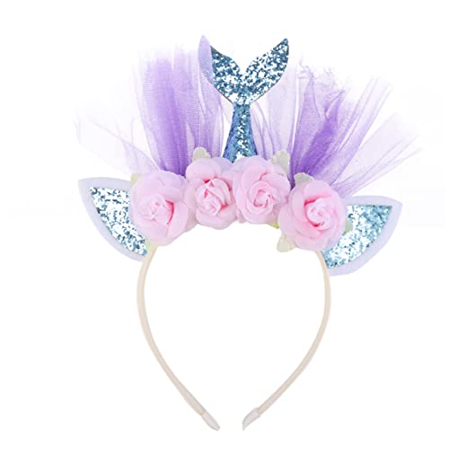 MAGICLULU Haarband kinder haarschmuck Kinder-Partydekoration Kinderkopfschmuck ausgefallene Haargummis Fischschwanz-Stirnband Haarbänder Kinderhaare Party-Haarreifen Hochzeit Kopfbedeckung von MAGICLULU