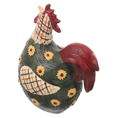 MAGICLULU Ostern Harz Huhn Figur Cosplay Huhn Statue Einzigartige Harz Tier Ornament von MAGICLULU