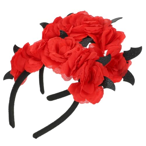 MAGICLULU Halloween Party Haarbänder Mit Kleinen Fledermäusen Cosplay Haar Zubehör Blumendesign Headdress Für Erwachsene Ideal Für Kostümpartys Und Verkleidungen von MAGICLULU