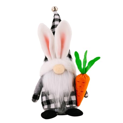 MAGICLULU Karotten Puppe halten hasenfiguren Easter osterleckereien geschenktasche Ostern osterngeschenk Osterzwergpuppe Desktop-Kaninchen-Zwergpuppe Gnom Dekoration Ostern Plüschzwerg Stoff von MAGICLULU