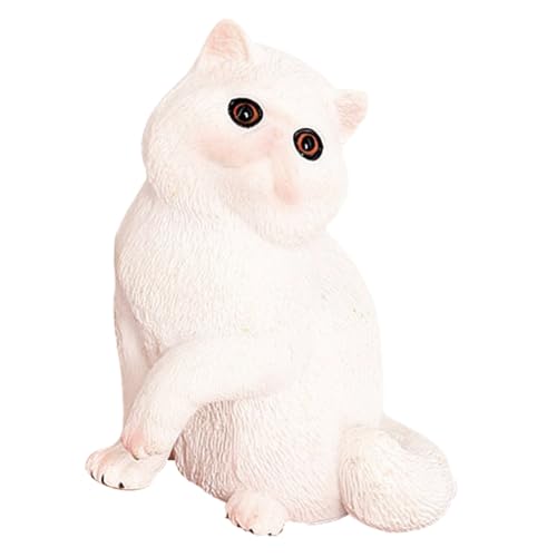 MAGICLULU Katzenfigur Aus üße Dekorationsfigur Für Den Schreibtisch Realistische Statische Katzenmodellierung Perfekte Heimdekoration Für Katzenliebhaber Tierfigur Als von MAGICLULU