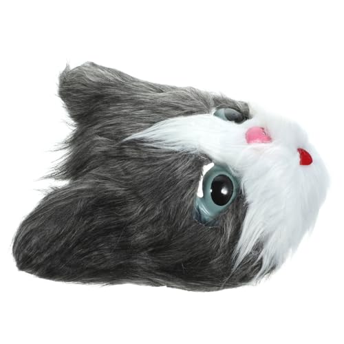 MAGICLULU Katzenmaske Halloween Kostüm Damen Katzenmaske Plüsch Katzenmaske Maskenball Maske Cosplay Maske von MAGICLULU