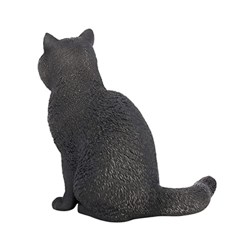 MAGICLULU Entzückende Katzenfigur Realistische Katzenstatue Kunststoff Basteln Heimdekoration Für Katzen von MAGICLULU