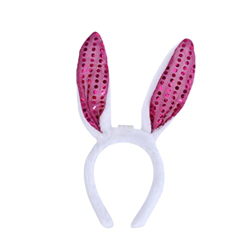 MAGICLULU LED-Stirnband mit Hasenohren Ohrringe Christbaumschmuck tragegurt kostüme für erwachsene LED-Hasenohr-Stirnband Hasenohren Stirnband Abschlussball Zubehör Geschenk Kleidung Damen von MAGICLULU