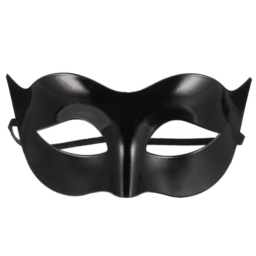 MAGICLULU Maskerade-Maske Für Damen Und Herren Venezianische Vintage-Retro-Maske Für Karneval Maskerade Gala Halloween Formelle Kostümparty (Schwarz) von MAGICLULU