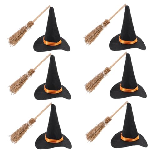 MAGICLULU Mini-hexenhut Und Besen Für Halloween-Dekoration DIY-projekte Party-Accessoires Kleiner Schreibtisch-Regal-Ornament Bastelbedarf Für Feiertage MAGICLULU Mini-hexenhut Und Besen Für Halloween-Dekoration DIY-projekte Party-Accessoires Kleiner Schreibtisch-Regal-Ornament Bastelbedarf Für Feiertage von MAGICLULU