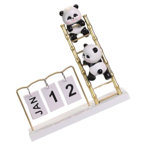 MAGICLULU Panda-kalenderornament Trockenlöschtafel Großer Wandkalender Rotierender Tischkalender Kleine Digitaluhr Uhren Digitale Wanduhr Digitaler Wandkalender Blechschild Tag Legierung von MAGICLULU