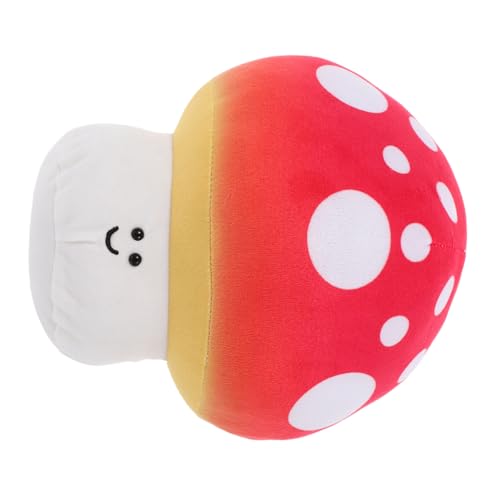 MAGICLULU Pilzpuppe puppenzubehör zierkissen Weiches Kissen mit Pilzmotiv Kawaii Pilzkissen für Zuhause Puppenkissen Wurfkissen für Couch Gefüllte Pilzdekoration Stoff rot von MAGICLULU